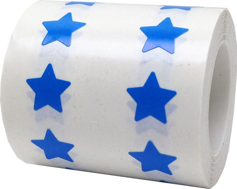 InStockLabels.com Blue Star Shape Stickers 0.50 Inch 1,000 Adhesive Labels - Image 1